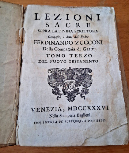 Libro antico tomo terzo - antico,